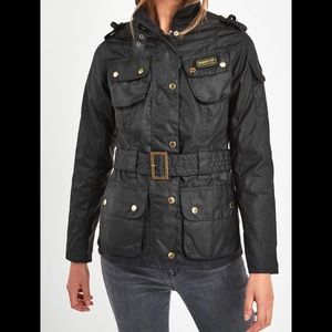 Barbour waxed women’s jacket US10 Black